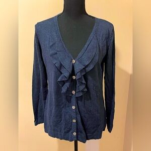 Lilla P long sleeved ruffle cardigan sz: Large